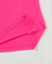 Rayon Pregnancy Dress O Neck Short Sleeve Knot Waist Solid Dress Bright Pink D025